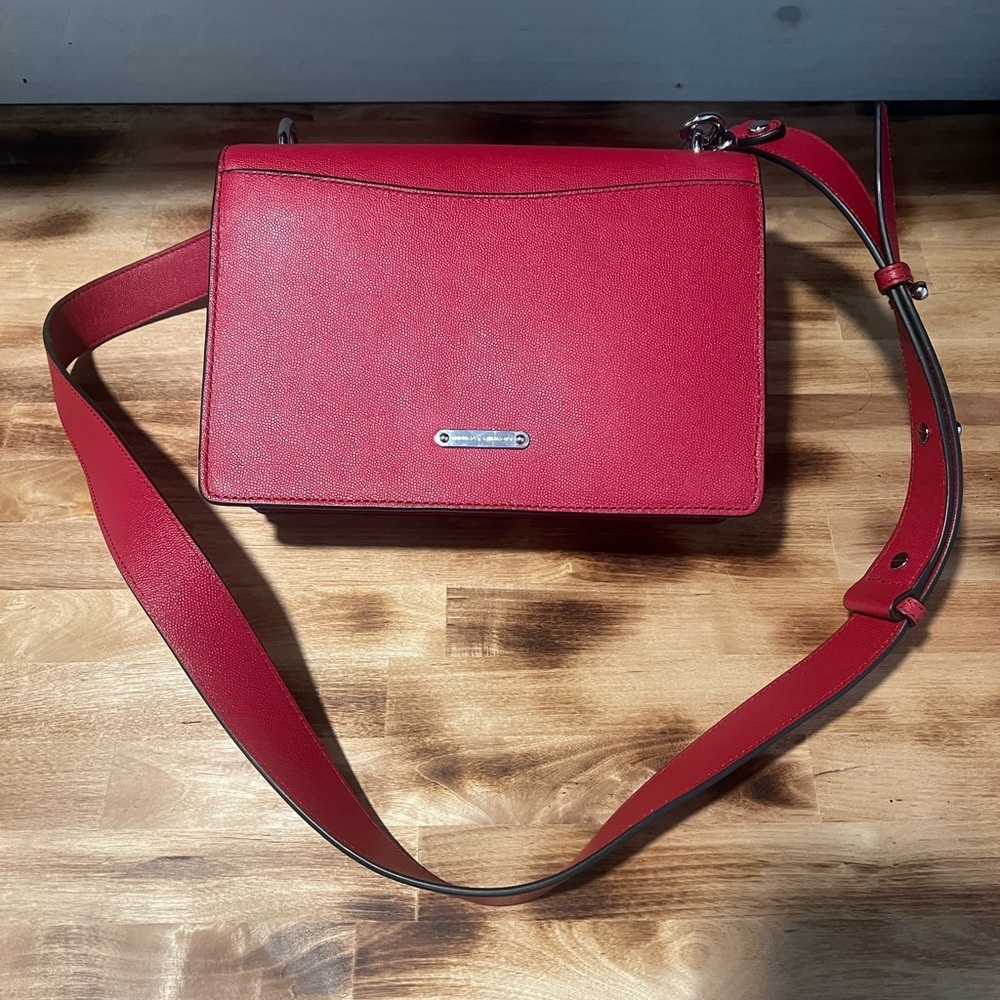 NWOT~Rebecca Minkoff Red Shoulder / Crossbody Bag - Picture 1 of 13